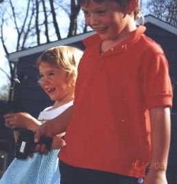 Teddy and Kayleigh with big smiles